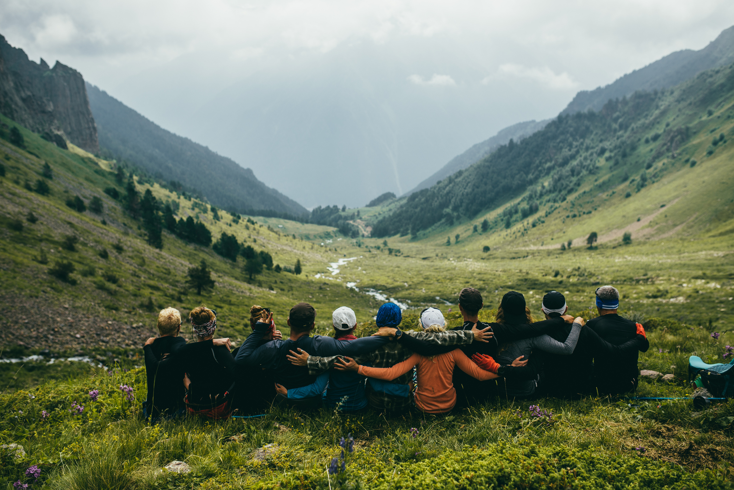 Friends Looking at Mountain View